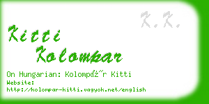 kitti kolompar business card